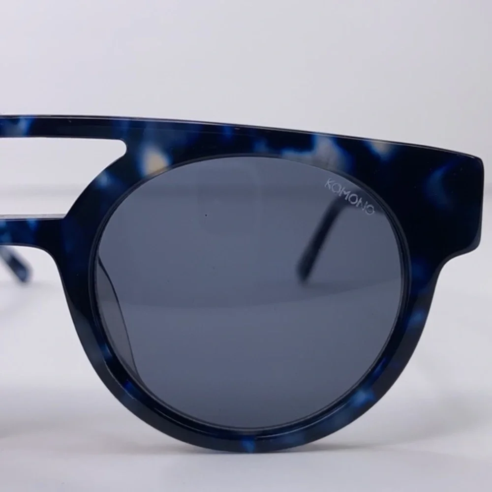 KOMONO DREYFUSS sunglasses Blue & Black NEW NWT round